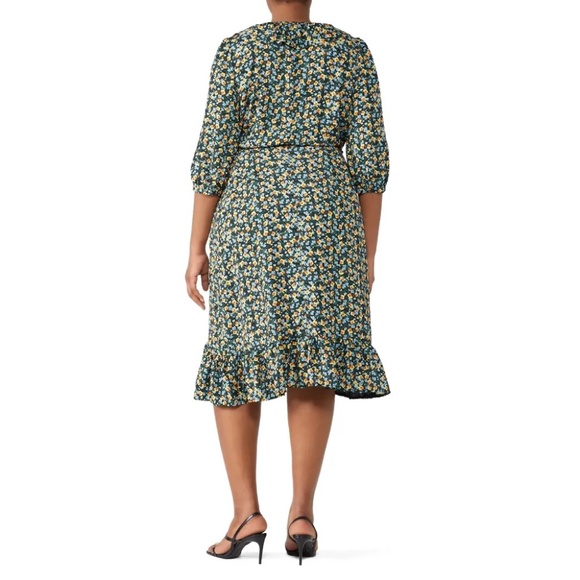 Jason Wu x Eloquii Floral Ruffle Wrap Dress - size 16 - Picture 2 of 7